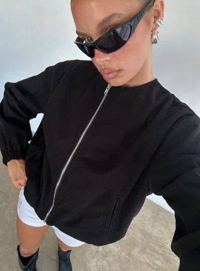 Princess Polly Grasp Bomber Jacket In Black