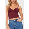 Princess Polly Greyer Twist Front Camisole In Dark Red