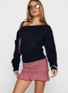 Princess Polly Growing Up Frill Detail Mini Skirt In Red Check