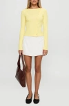 Princess Polly Gulliver Side Tie Linen Blend Miniskort