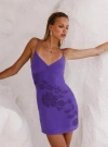 Princess Polly Harlequin Mini Dress In Purple