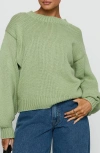 Princess Polly Harmony Crewneck Sweater In Green