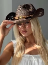 Princess Polly Hazie Cowboy Hat In Dark Brown