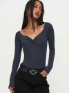 PRINCESS POLLY HEART MEND LONG SLEEVE OFF THE SHOULDER BODYSUIT