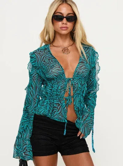 Princess Polly Holidaze Long Sleeve Top In Zebra