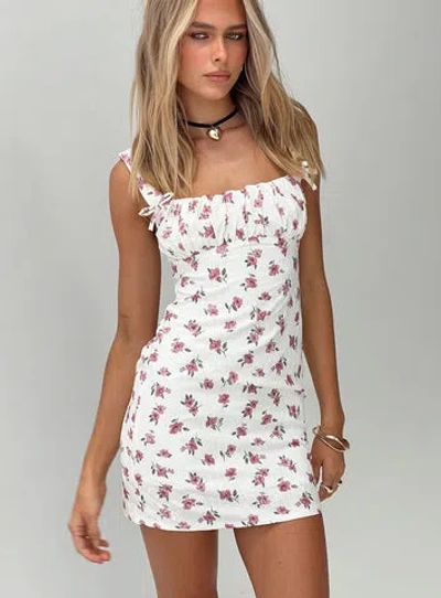 Princess Polly Hughie Mini Dress In White / Red Floral