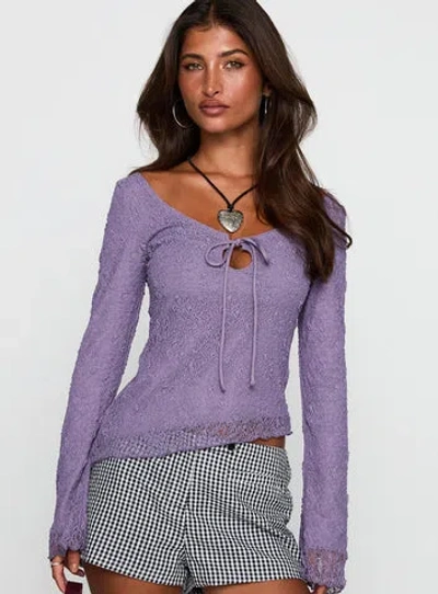 Princess Polly Hyacinthe Long Sleeve Top In Purple