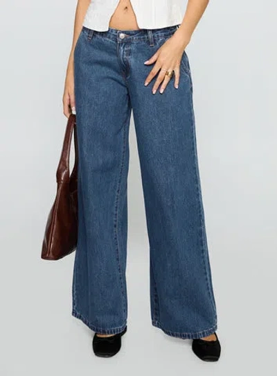Princess Polly Hyde Baggy Jeans In Blue