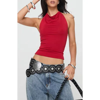 Princess Polly Imposter Jersey Halter Top In Red