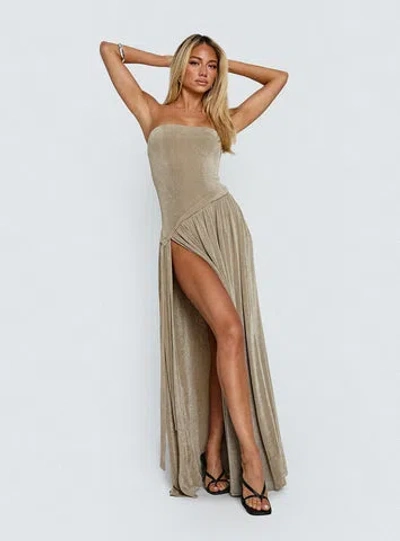 Princess Polly Inka Strapless Maxi Dress In Gray