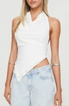 Princess Polly Interlude Open Back Asymmetric Halter Top