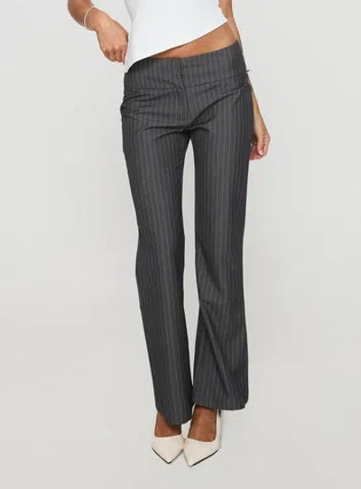 Princess Polly Isabeau Pant In Grey Pinstripe