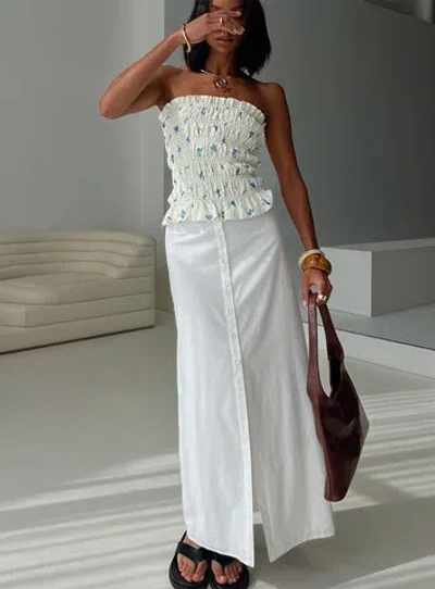 Princess Polly Jasmira Maxi Skirt In White