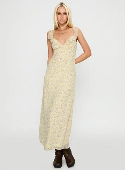 Princess Polly Jayne Frill Maxi Dress In Neutral