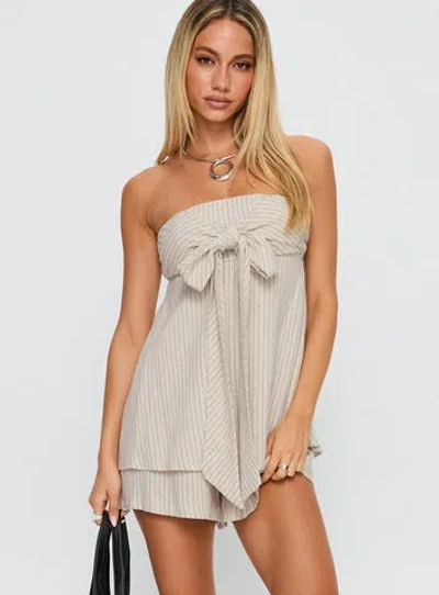 Princess Polly Jetsetter Strapless Playsuit In Multi