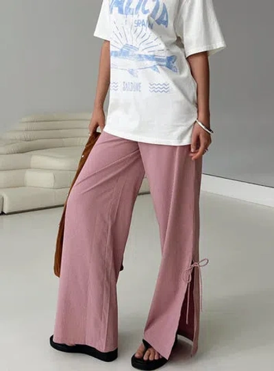 Princess Polly Jinxie Tie Side Pants In Pink
