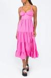 Princess Polly Joella Cotton Midi Dress In Pink