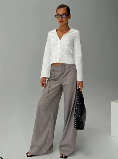 Princess Polly Just Have Fun Wide Leg Pant In Grey
