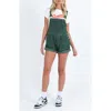Princess Polly Kacey Corduroy Short Overalls In Green