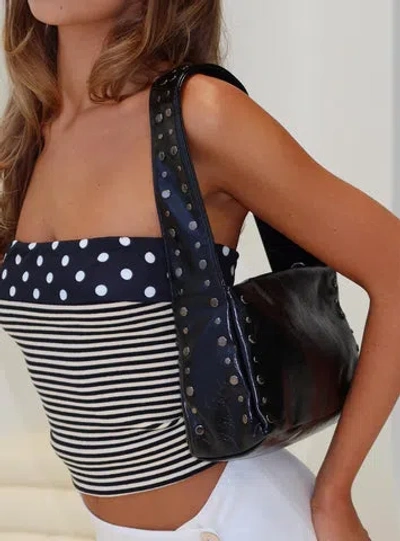 Princess Polly Kaiser Stud Detail Shoulder Bag In Black