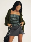Princess Polly Karki Low Waist Mini Skort In Charcoal