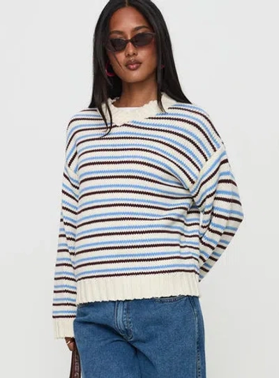 Princess Polly Karolyn Sweater In Blue Stripe