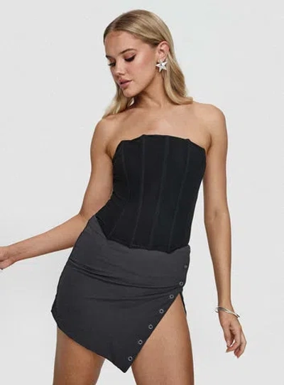Princess Polly Karre Mini Skirt In Slate Grey
