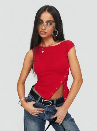 Princess Polly Karre Off The Shoulder Top In Red