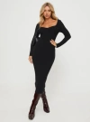 Princess Polly Kaseem Long Sleeve Maxi Dress In Black