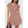 Princess Polly Kavira Gingham Cotton Mini Shirtdress In Pink