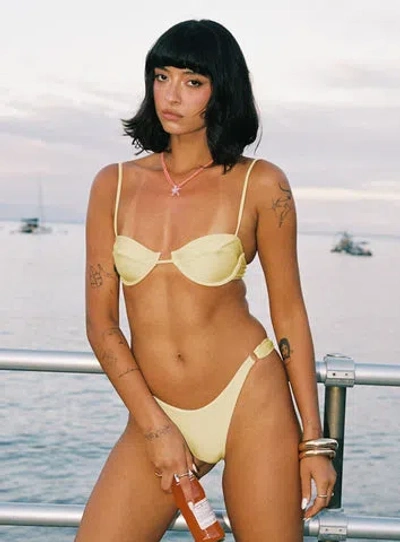 Princess Polly Kennedie Shine High Cut Ring Bikini Bottoms In Yellow