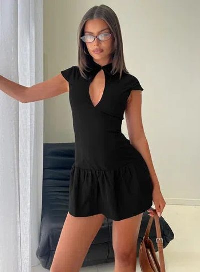 Princess Polly Kennya Keyhole Cutout Playsuit In Black