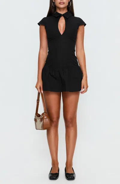 Princess Polly Kennya Keyhole Cutout Playsuit In Black