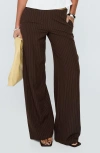 Princess Polly Khane Low Rise Wide Leg Pants In Brown