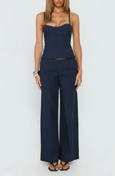 Princess Polly Kierstyn Cotton Camisole & Pants Set In Blue
