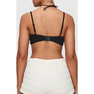 Princess Polly Kiki Cotton Blend Bralette In Black