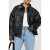 Princess Polly Kingley Oversize Faux Leather Bomber Jacket