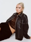 Princess Polly Kingsley Contrast Stitch Pu Jacket In Black