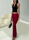 Princess Polly Kinkirk Flared Pants In Burgundy