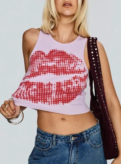 Princess Polly Kiss Of Love Graphic Top In Pink