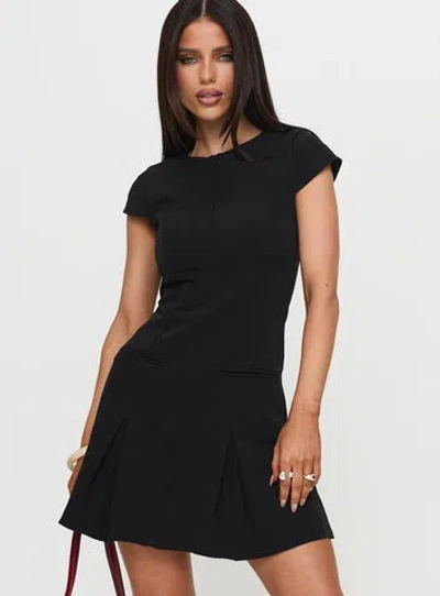 Princess Polly Kolette Pleat Mini Dress In Black