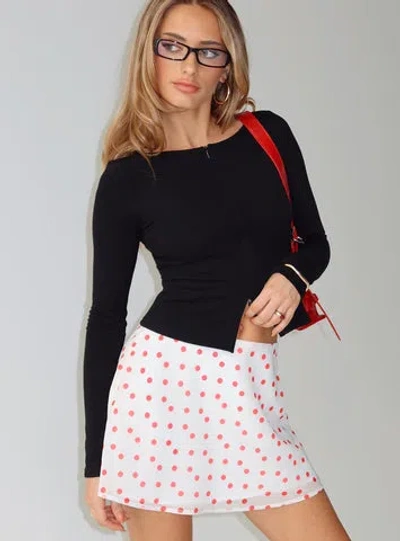 Princess Polly Kortez Long Sleeve Zip Through Top In Black