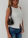 Princess Polly Kortez Zip Through Top In Grey Marle