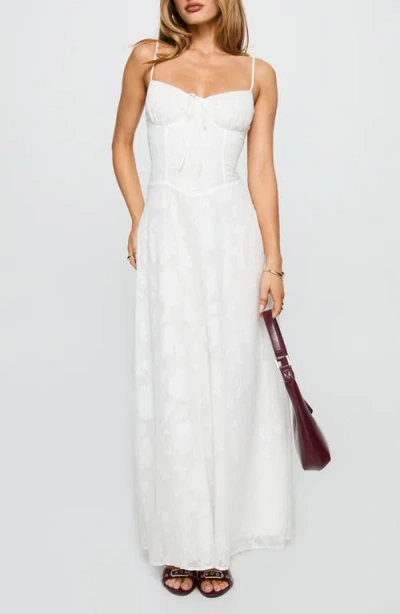 Princess Polly Kosetta Floral Burnout Maxi Dress In White