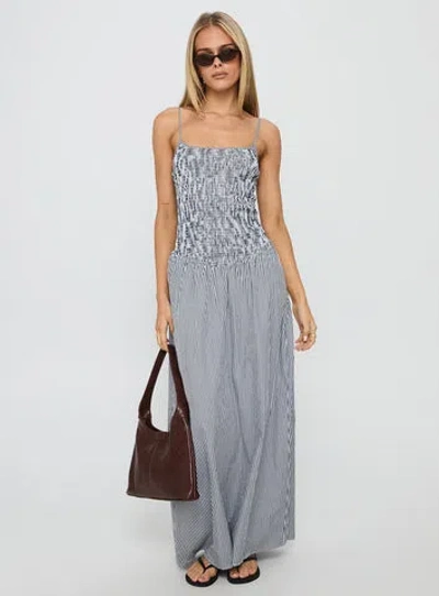 Princess Polly Kosie Shirred Maxi Dress In Gray
