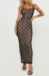 Princess Polly Romani Lace Maxi Dress In Black