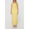 Princess Polly Lanai Ruffle Strap Maxi Dress In Yellow