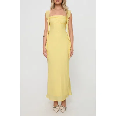 Princess Polly Lanai Ruffle Strap Maxi Dress In Yellow