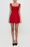 Princess Polly Landon Lace-up Minidress In Red