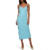 Princess Polly Lars Ruffle Trim Midi Slipdress In Blue